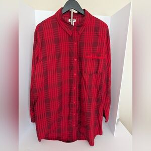 Victoria's Secret Red Plaid Nightshirt NWT XL